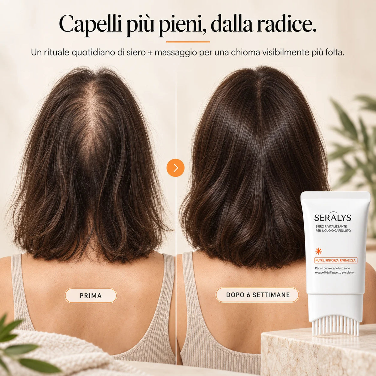 Seralys™ Siero Anti-Caduta — Caffeina & Complesso Botanico, con applicatore integrato